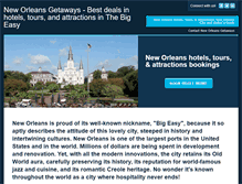 Tablet Screenshot of neworleansgetaways.com